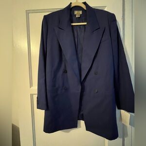 Vintage Nordstrom Oversized Blue Blazer – Size 8 | Classic & Effortlessly Chic